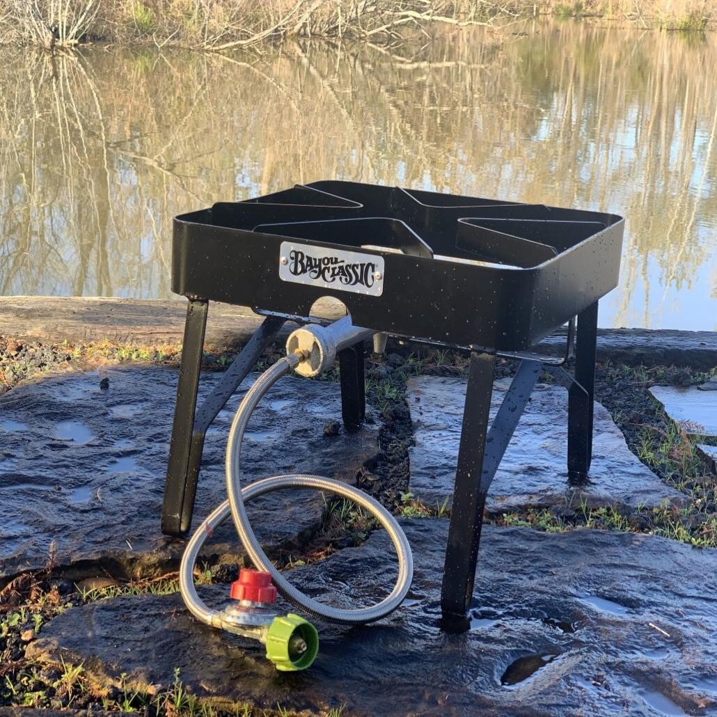 Bayou Classic Stoves With High Pressure Gas Burner Black Outdoor Stove - SQ14 - Burner by River thumbnail