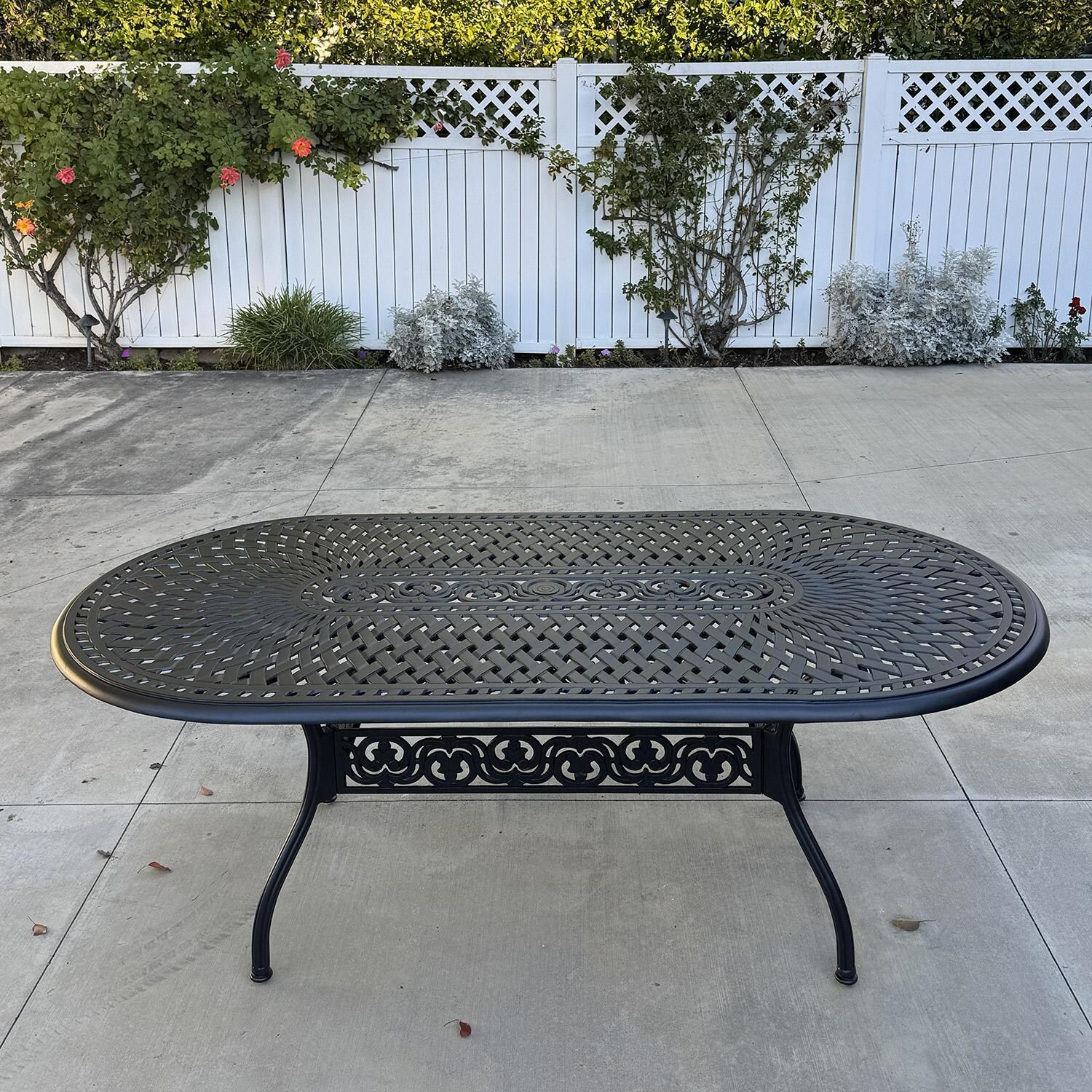 Series 60 84 X 42 Inch Cast Aluminum Dining Table by Darlee