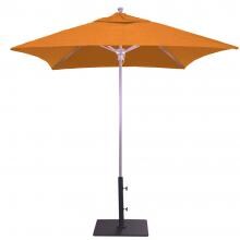 Galtech 6 X 6 Ft. Square Aluminum Patio Market Umbrella W/ Push Lift - Silver Frame W/ Sunbrella Canvas Tuscan Canopy image