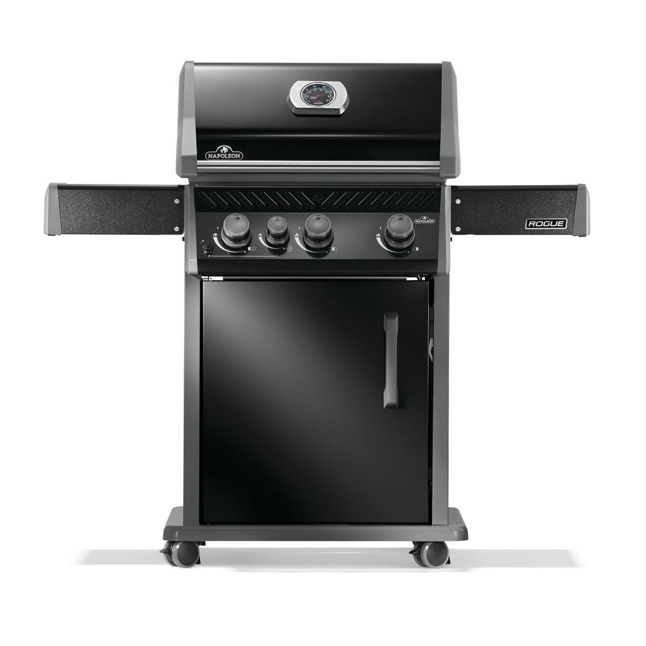 Napoleon R425SBPK-2-FB Rogue 425 3-Burner Propane Grill w/ Range Side Burner - Black - Front - White Background thumbnail