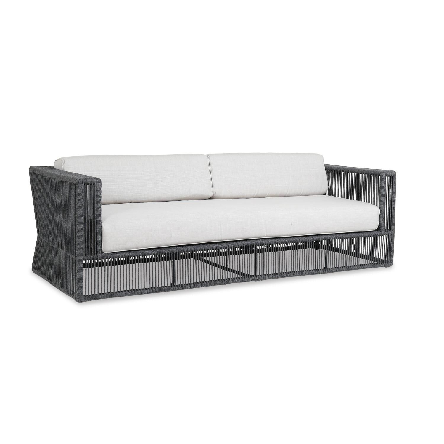 Milano Woven Rope Sofa in Charcoal/Echo Ash by Sunset West