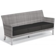Argento Wicker Patio Sofa W/ Jet Black Cushions By Oxford Garden image