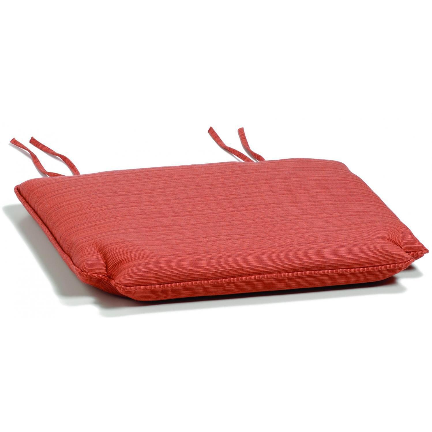 Sunbrella Dupione Papaya Extra Large Outdoor Replacement Notched Seat Cushion W/ Knife Edge By Oxford Garden