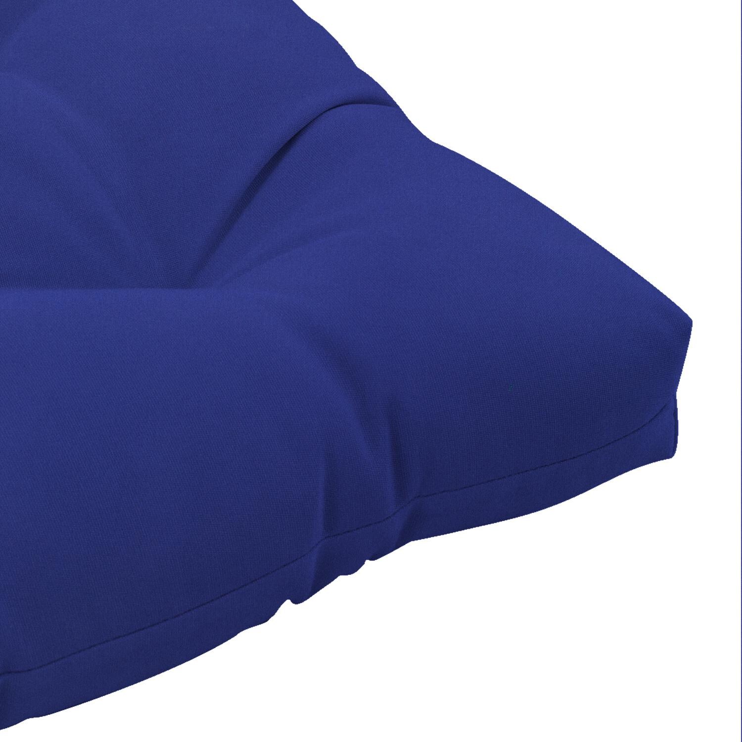 Sunbrella Canvas True Blue Extra Large Outdoor Replacement Seat Cushion By UltimatePatio.com - Corner Detail thumbnail