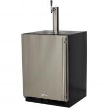 Marvel 24-Inch 5.7 Cu. Ft. Left Hinge Built-in Single Tap Beer Dispenser - Stainless Steel - ML24BNS2LS