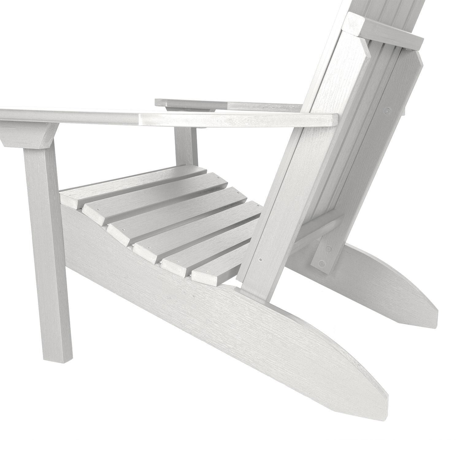 Paradise Key Recycled Plastic Adirondack Chair in White by