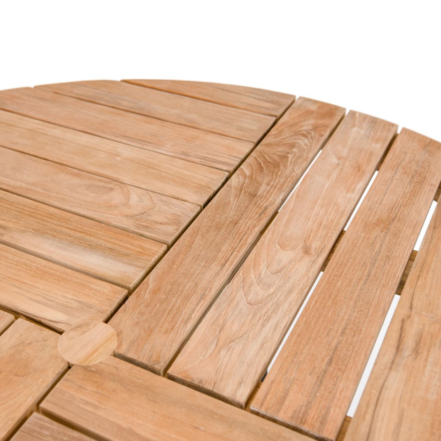 Teak + Table St Barts 48 Inch Aluminum Round Dining Table - Table Top - Detail thumbnail