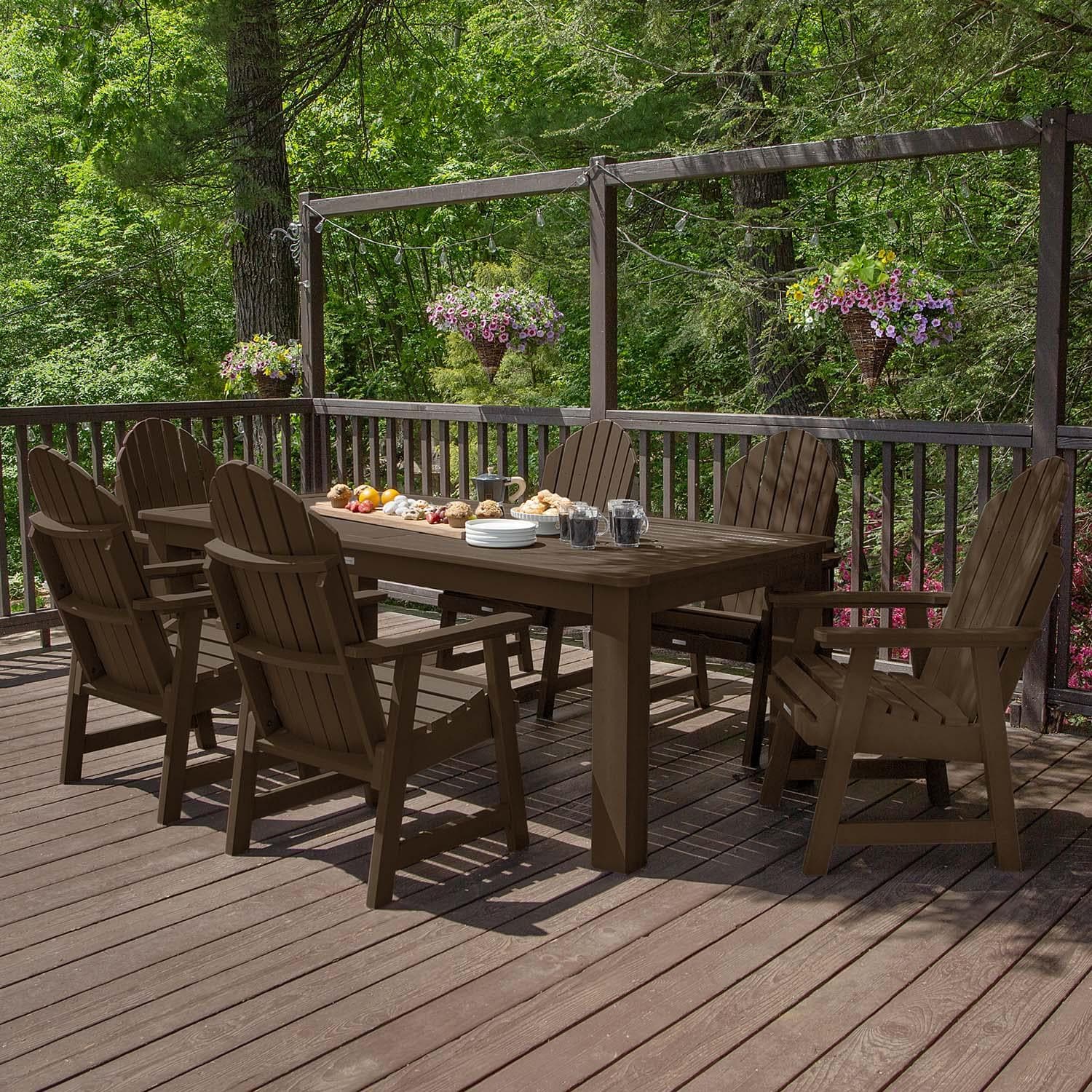 Lakeview Outdoor Designs Dream Bay 7 Pc Recycled Plastic Dining Set in Weathered Acorn by Lakeview - LV-ST7HM1CO5AA-ACE