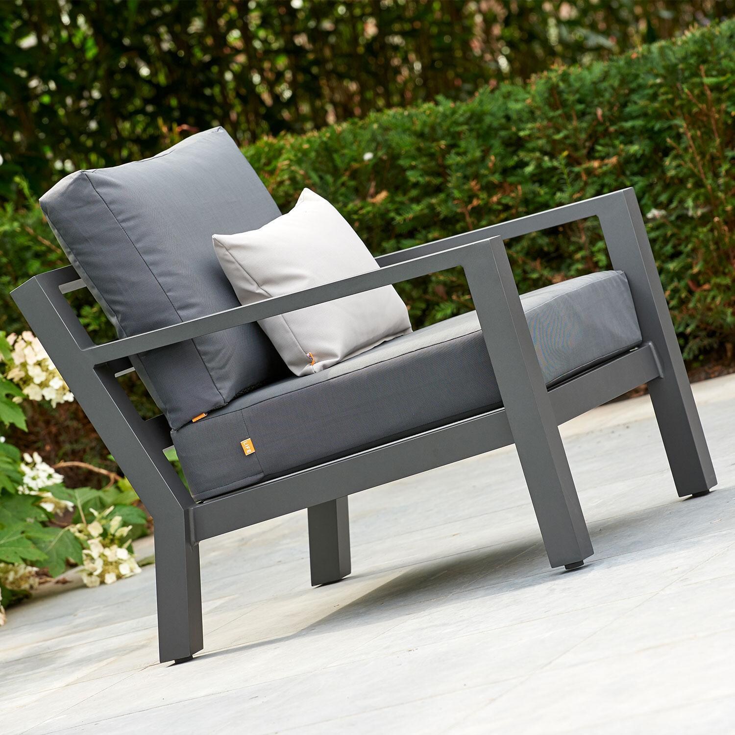 Timber 2 Pc Aluminum Lounge Club Chair Set By KETTLER - Patio - Lifestyle