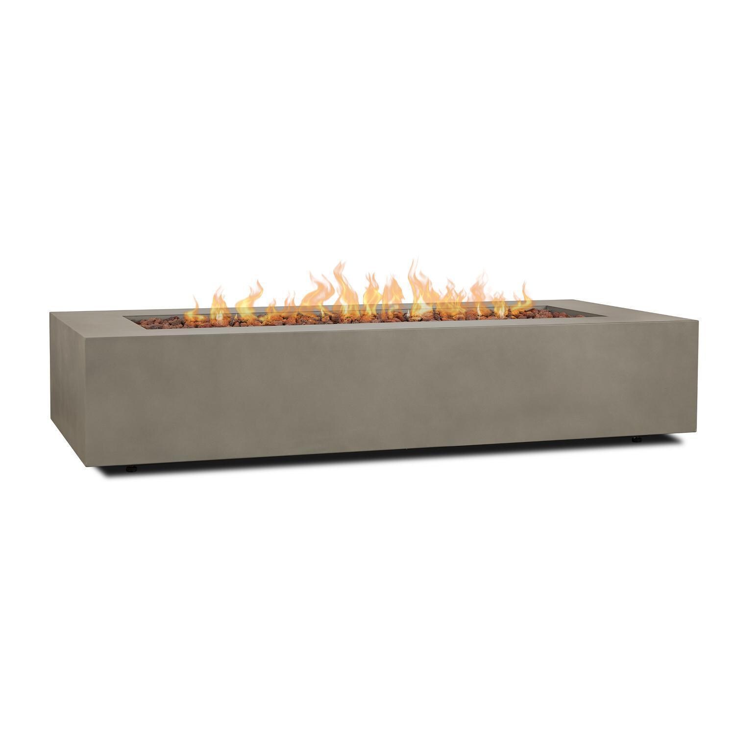 Lakeview Outdoor Designs SC-C9814LP-MGRY Elysian 70-Inch Rectangle Propane Gas Fire Table - Flames thumbnail