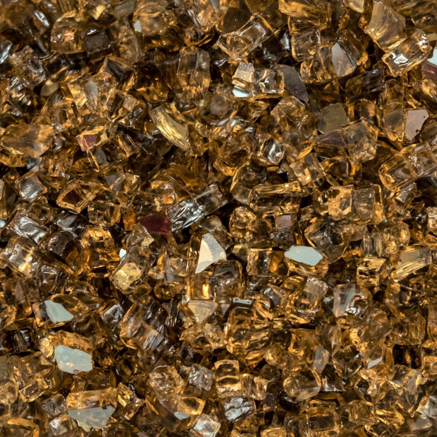 BBQGuys Signature 1/4-Inch Roman Copper Reflective Fire Glass - 70 Pounds