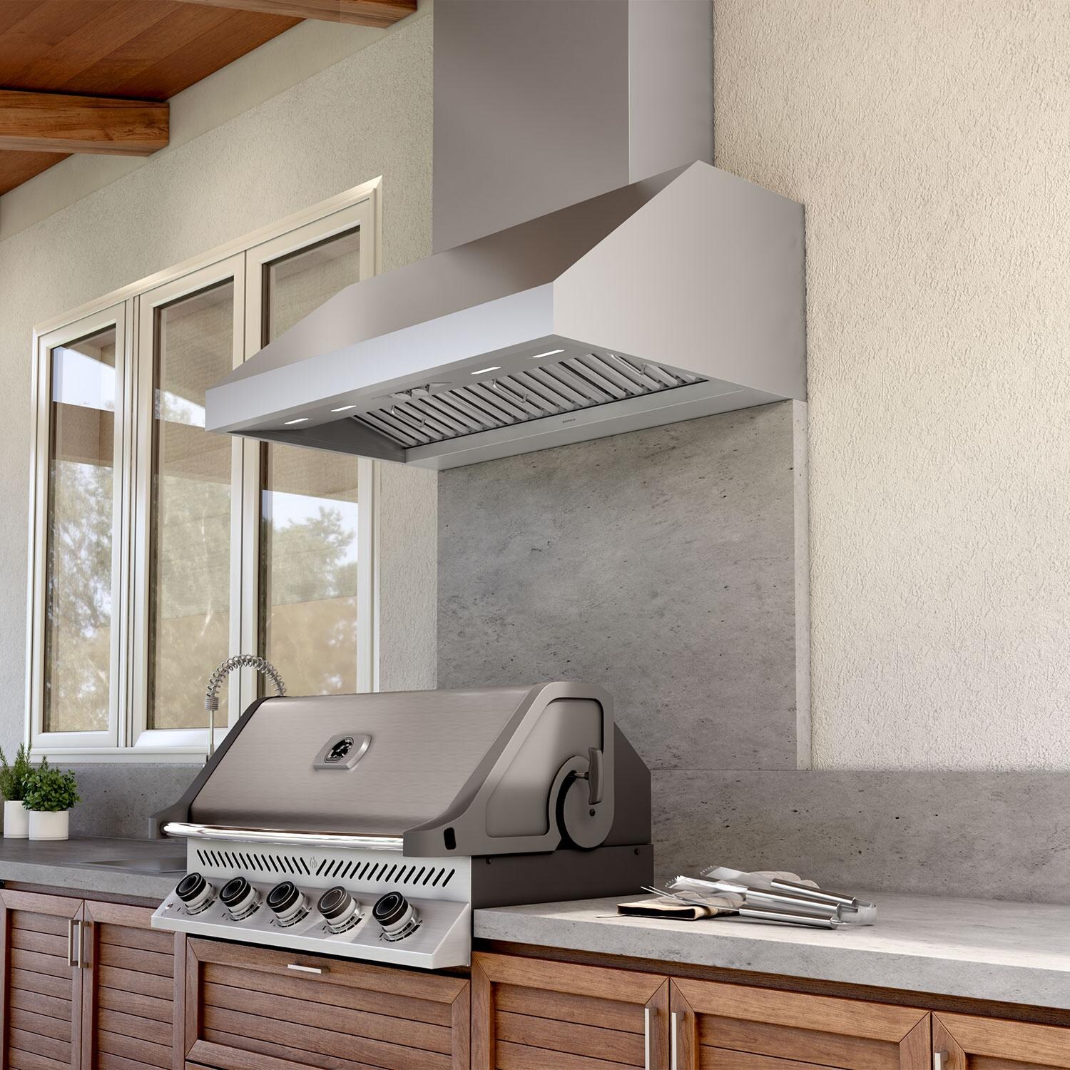 Zephyr AK7842CS 42-Inch Cypress Outdoor Wall Hood - Vent - Lifestyle thumbnail