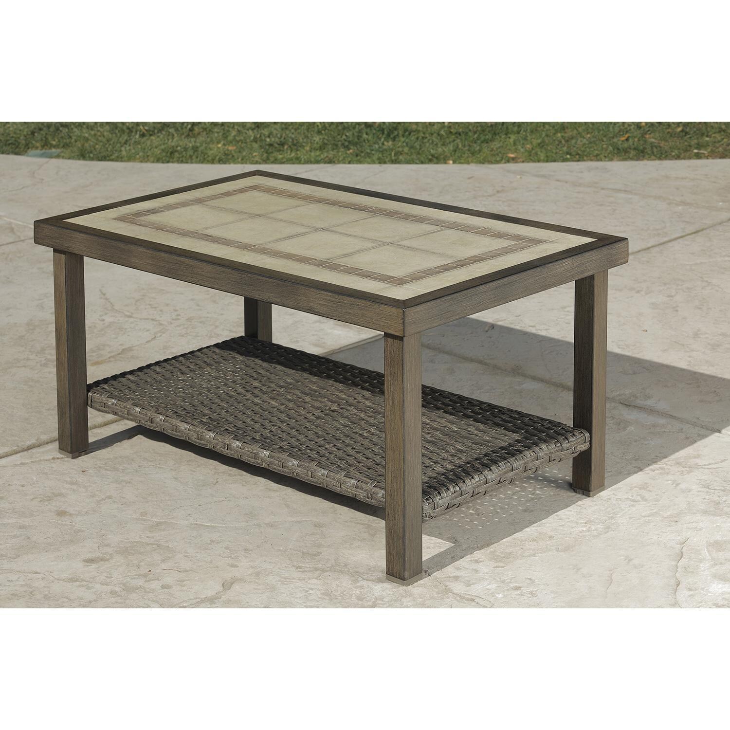 Lakeview Outdoor Designs Dove Cay 6 Piece Wicker & Aluminum Patio Conversation Set - Patio Chat Table thumbnail