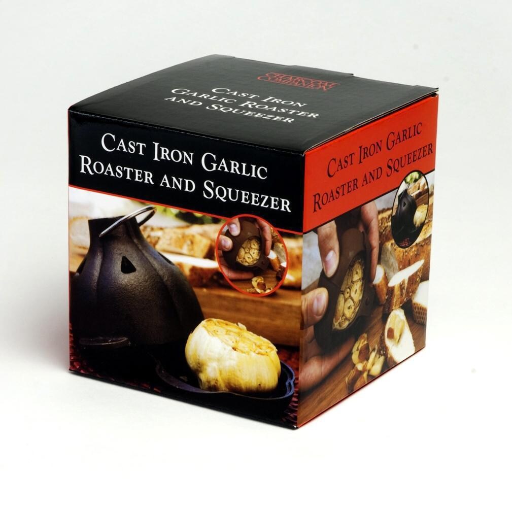 4 X 5Inch Cast Iron Garlic Roaster & Squeezer Set BBQGuys