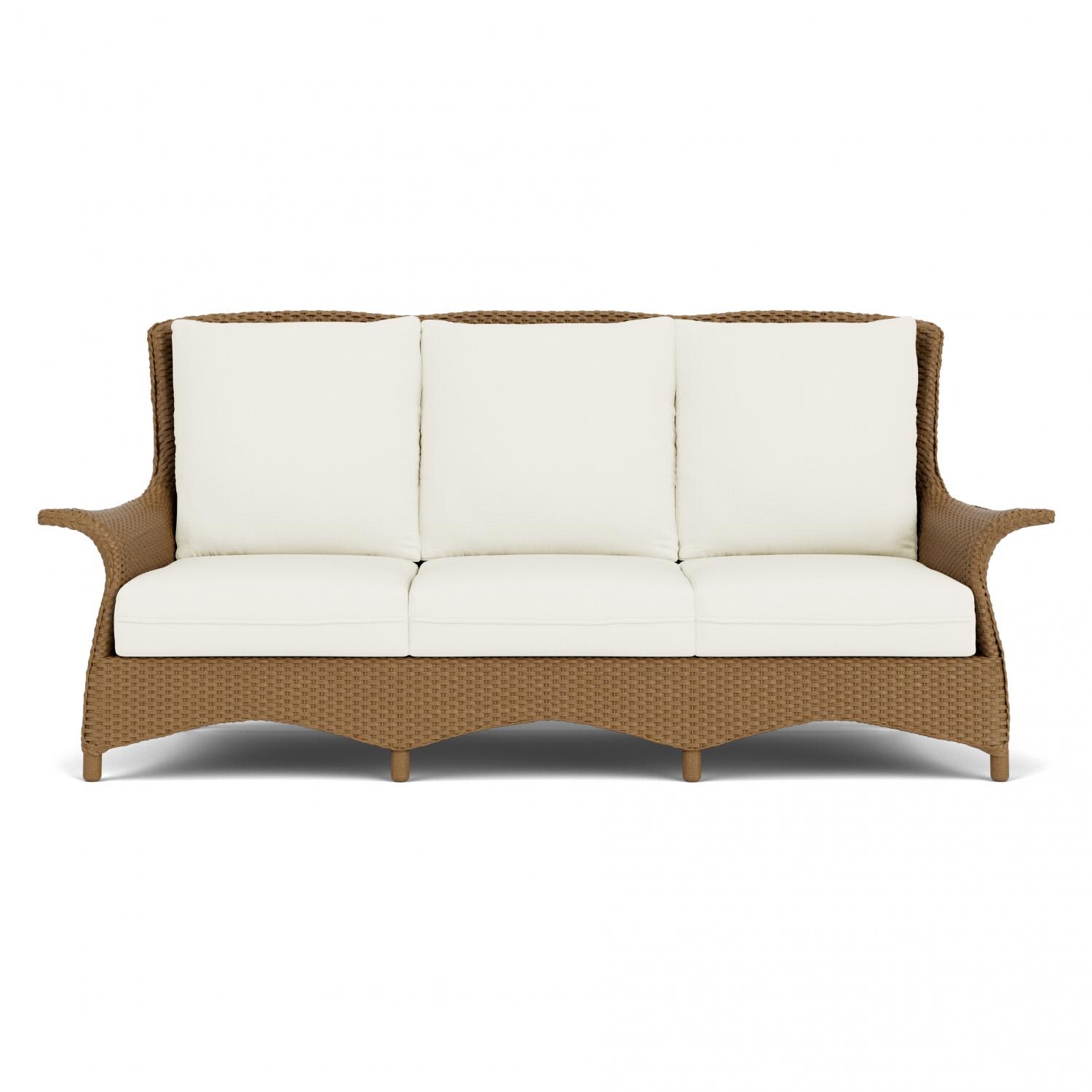 Lloyd Flanders Mandalay Sofa in Hickory Finish with Sailcloth Salt fabric thumbnail