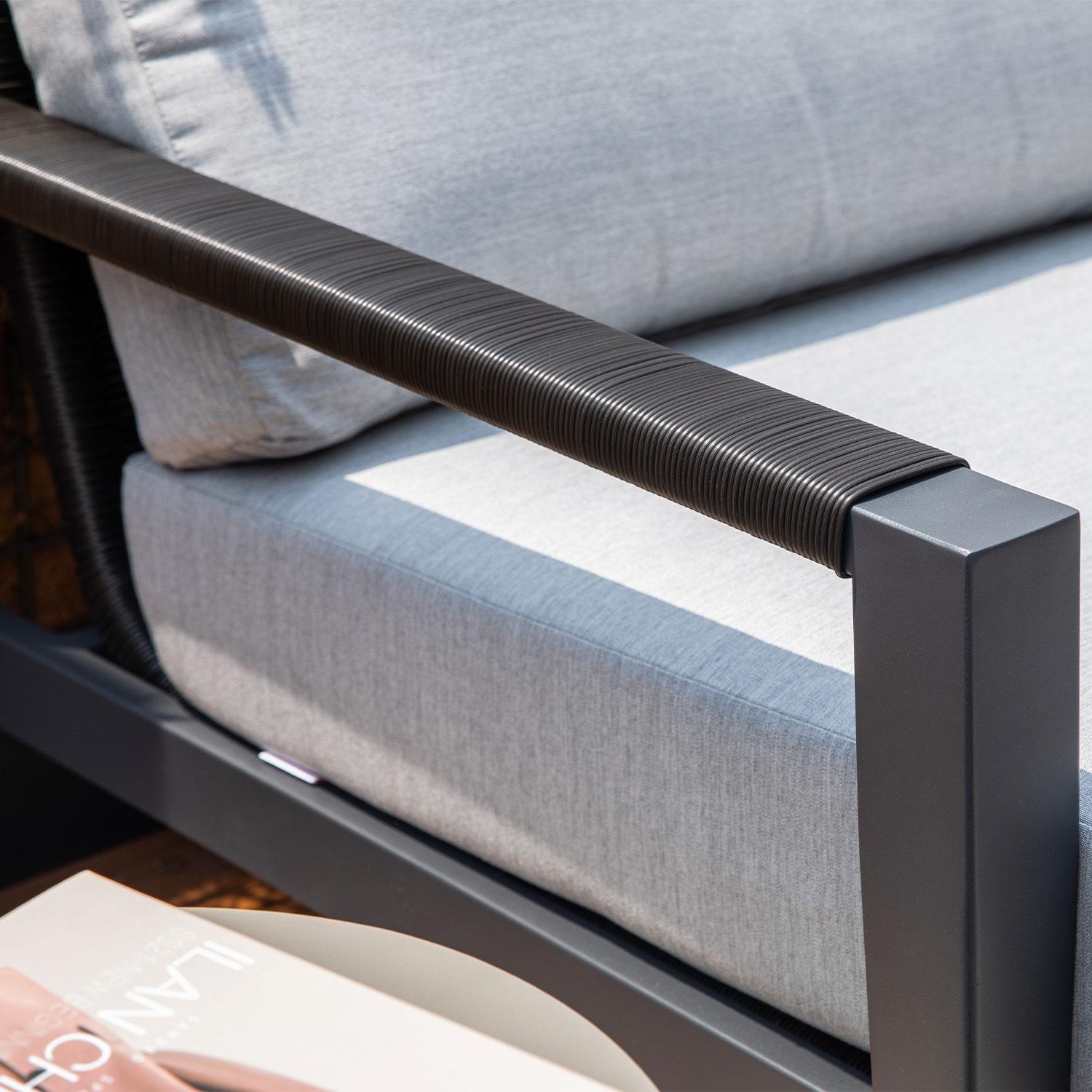 Elementi OS-2506T Laguna Outdoor Aluminum Sofa w/ Sunbrella Cushions - Frame - Detail thumbnail