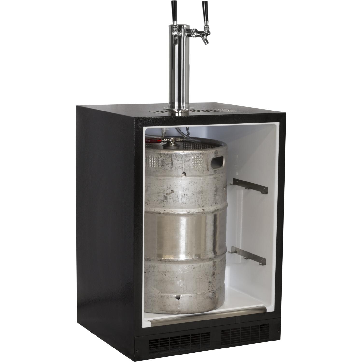 Marvel - ML24BNS2RB - Right Hinge Built-In Dual Tap Beer Dispenser - Black - Half Keg Storage thumbnail