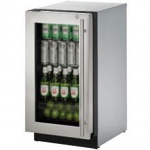 U-Line 3000 Series 18-Inch 3.6 Cu. Ft. Built-In Left Hinge Compact Refrigerator With Lock - Stainless Steel - U-3018RGLS-15B image