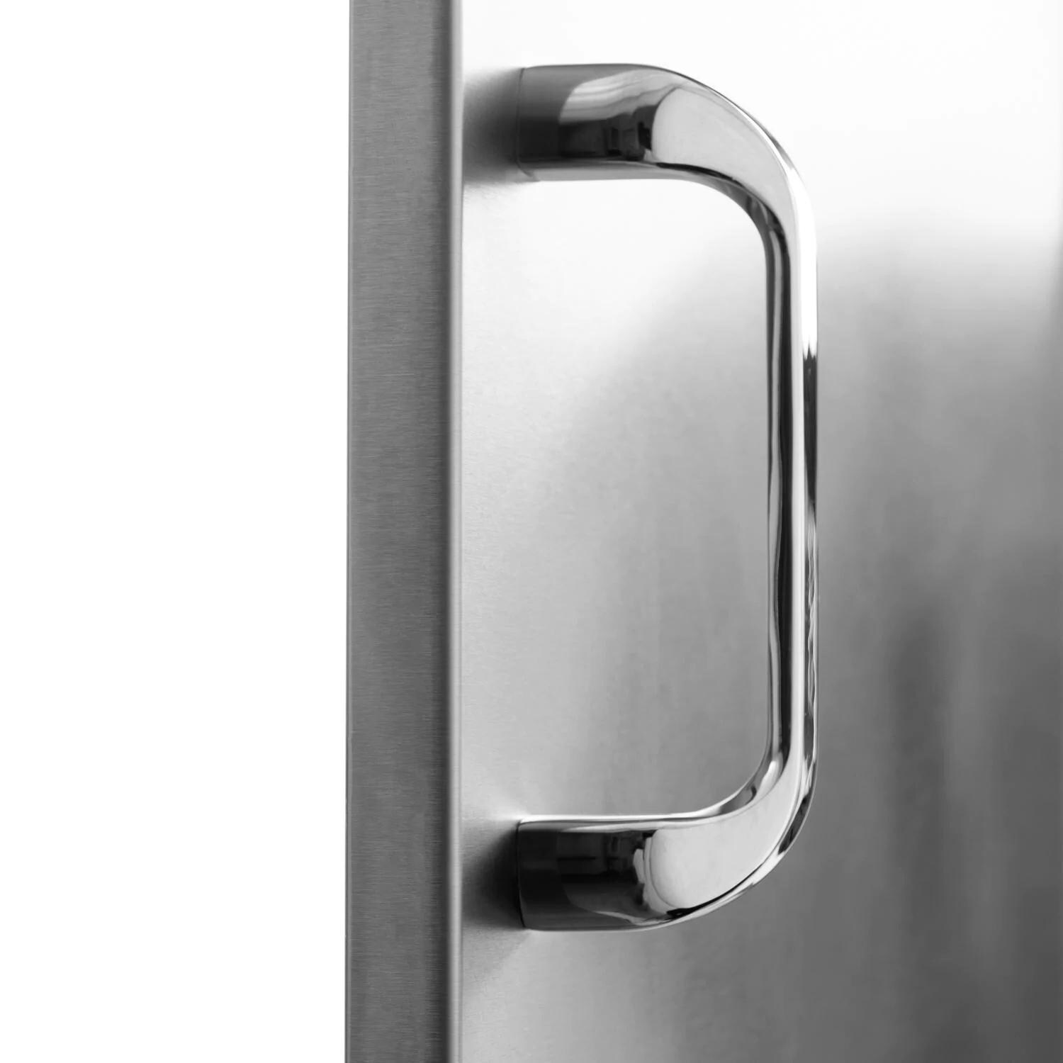 BBQGuys Signature BBQ-260-DRY-STG Traditional 32-Inch Stainless Steel Sealed Dry Storage Pantry With Shelf - Traditional Handle thumbnail