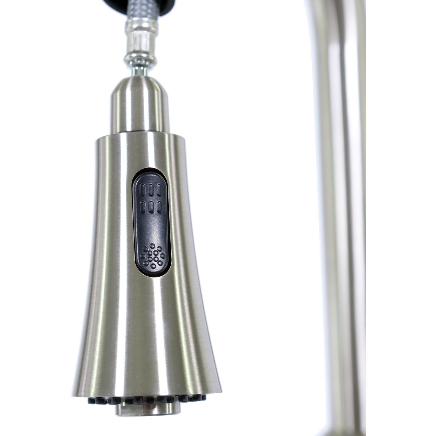 BBQGuys Signature - BBQ-N88486-BN - Single Handle Pull-Out Gooseneck Faucet - Pull-Out Nozzle thumbnail