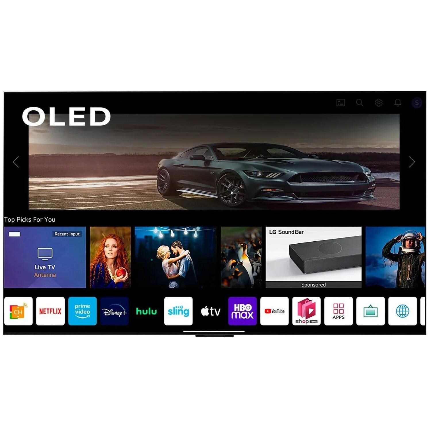 Titan BQG-L100-OLED-048-010 L100 Series 48 Inch Partial Sun 4K OLED Smart Outdoor TV W/ Built-In Alexa - Apps - White Background thumbnail