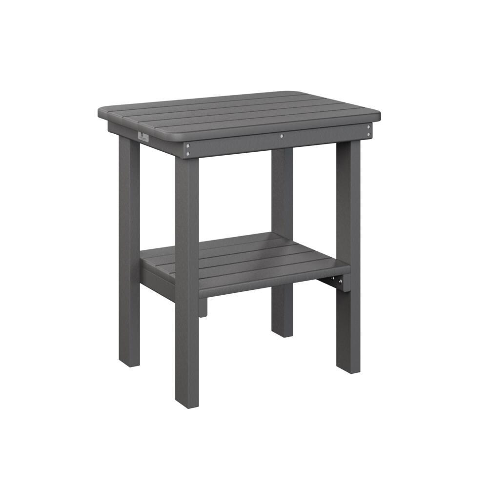 Recycled Plastic End Table in Smoke Gray by Berlin Gardens
