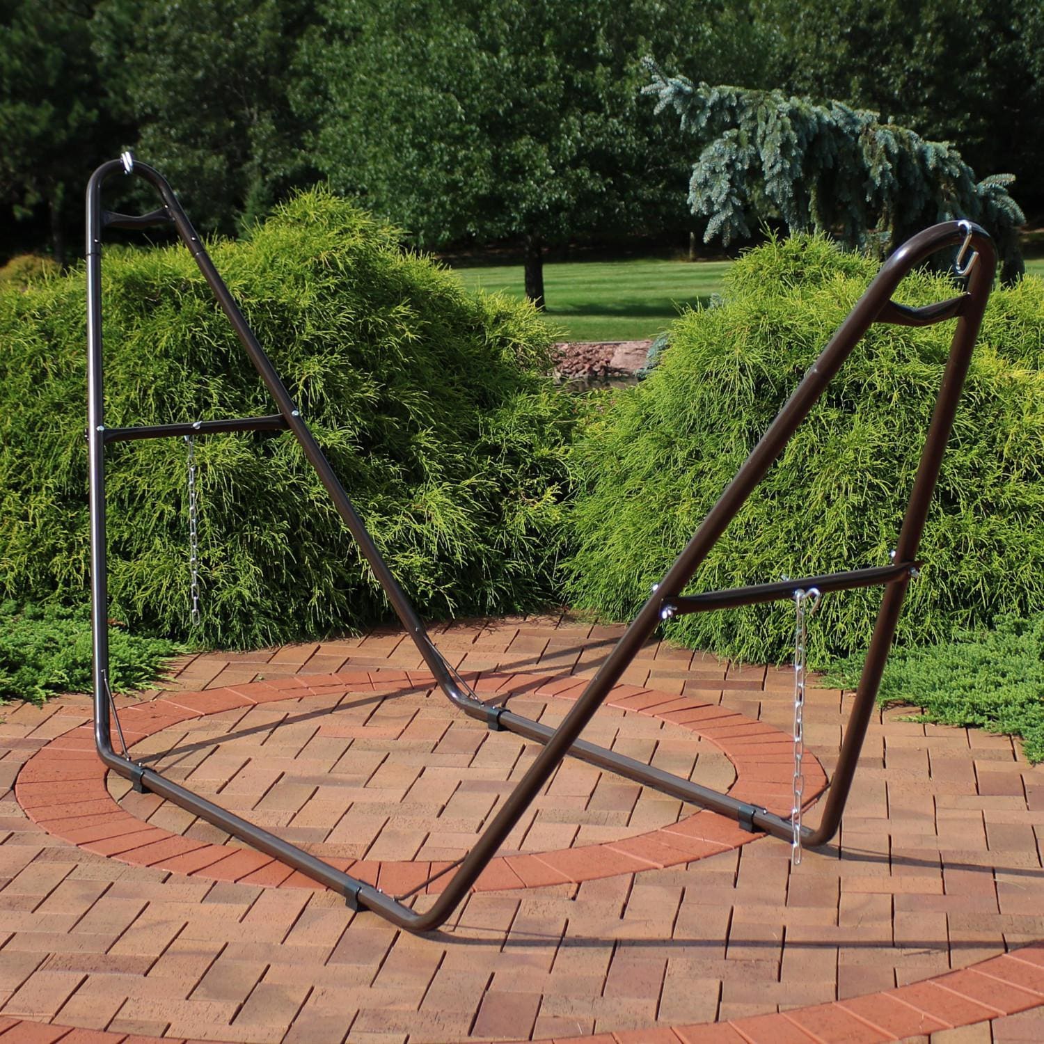 Ultimate Patio Steel Universal Multi-Use Hammock Stand - Bronze - Lifestyle thumbnail
