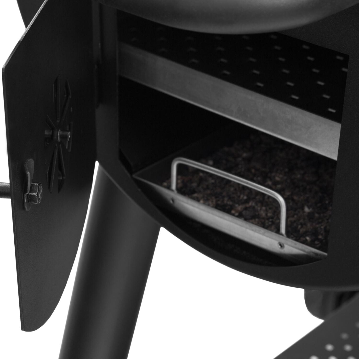 Broil King 958050 Regal Charcoal Offset 500 Smoker - Removable Stainless Steel Ash Pan - Detail thumbnail