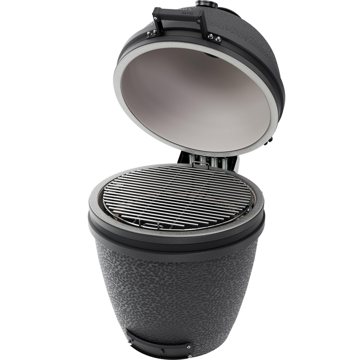 BSTRD.CORE B302G-USA Large Solo Kamado Grill in Graphite - Open Side - White Background thumbnail