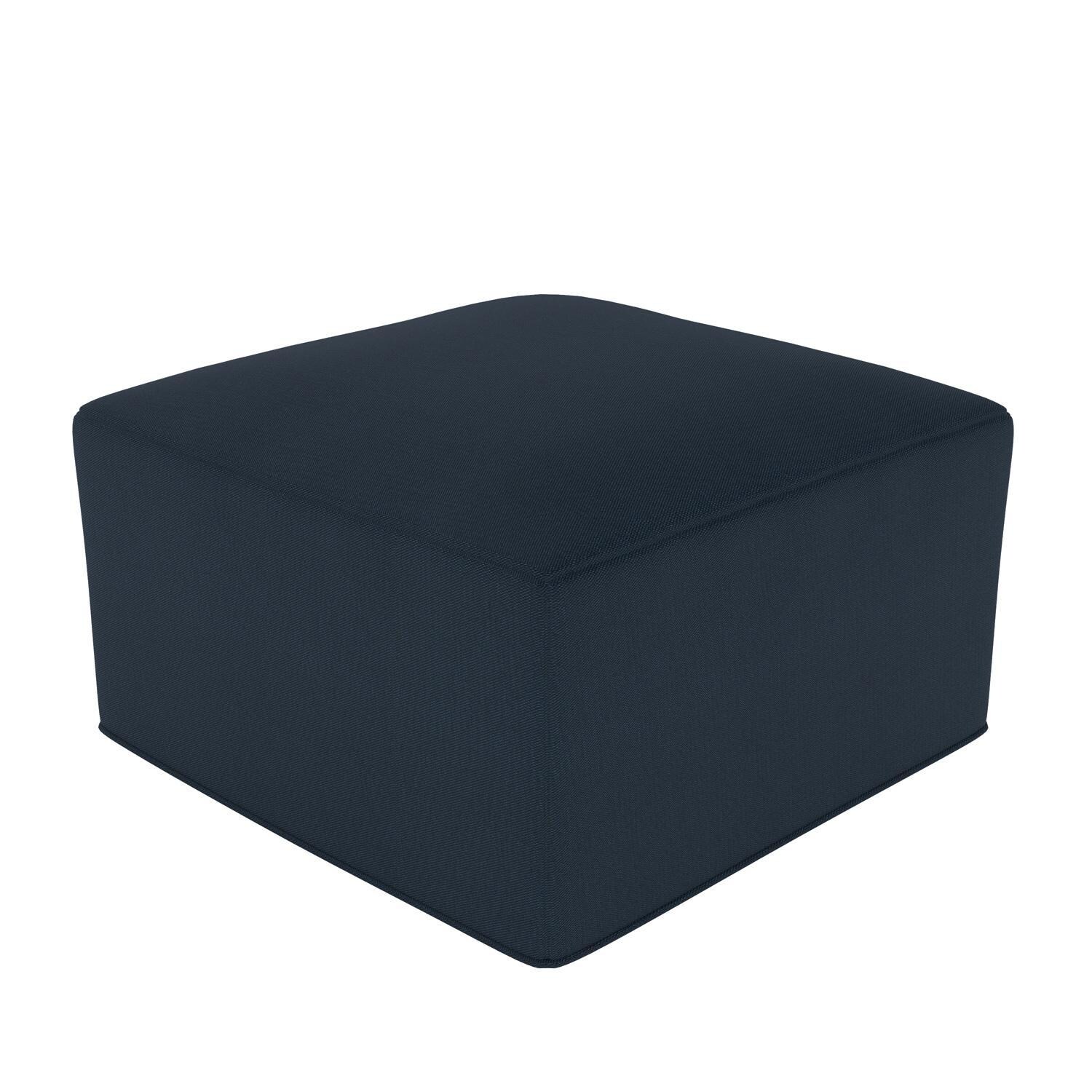 Lakeview NC2001-SECT-10PC-CN Pine Valley 10 Pc Recycled Plastic Sectional Seating Set in Blue/Voyage Indigo - Ottoman - White Background thumbnail