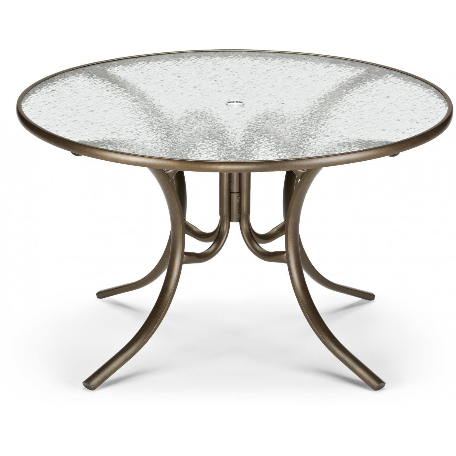 Aluminum 42 Inch Round Patio Dining Table With Gl Top By 42 Inch Round Patio Dining Table