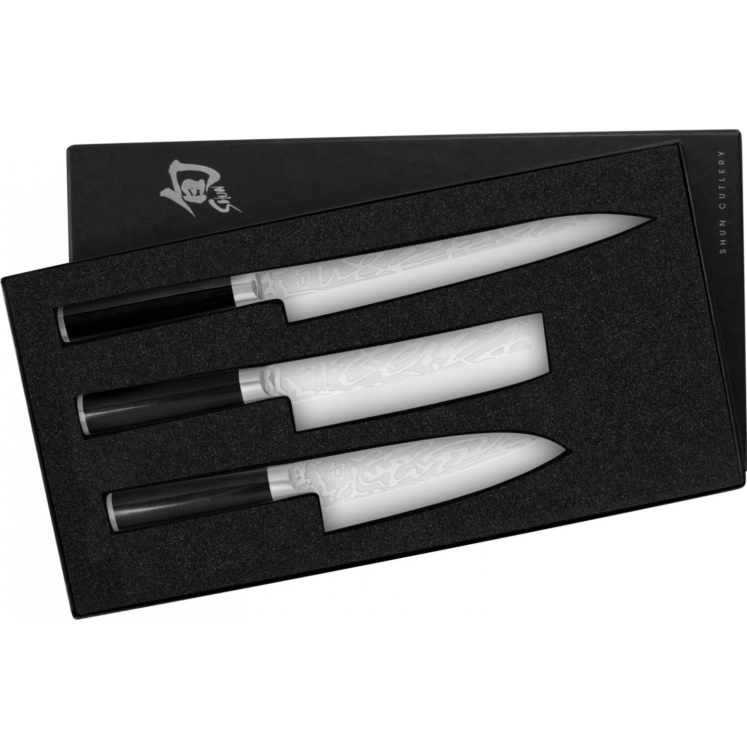 Shun Classic Pro 3Piece Asian Chefs Knife Set BBQGuys
