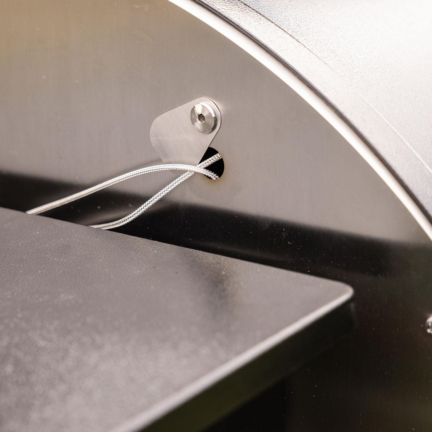 Camp Chef PG36SSG Woodwind SS 36 Pellet Grill With Propane Sidekick Griddle - Probes Location - Lifestyle thumbnail