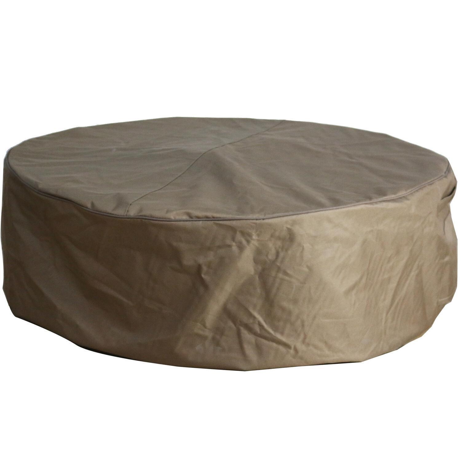 Columbia OFG105-LP 42-Inch Hexagon Propane Fire Pit Table by Elementi - Fire Table Cover - White Background thumbnail