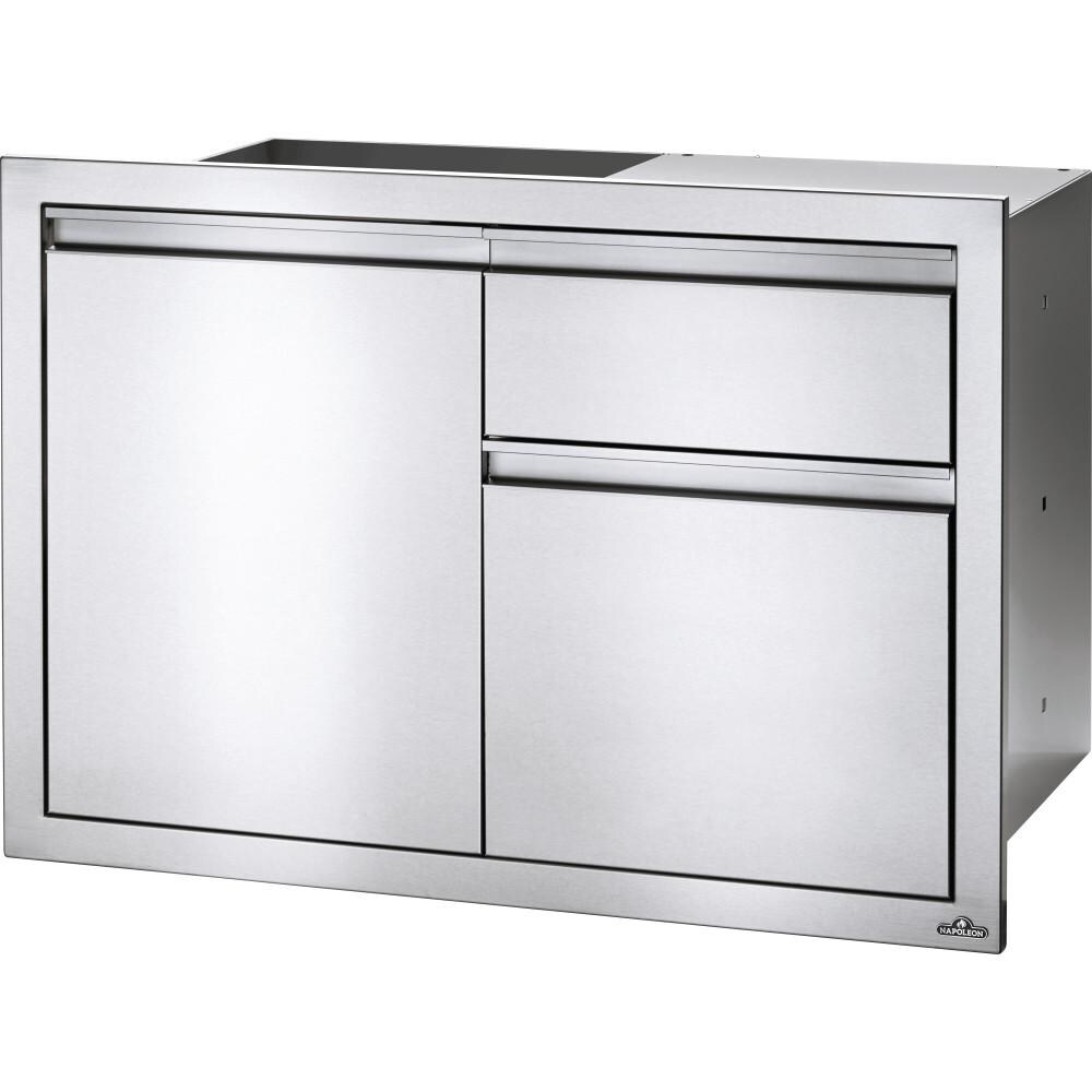 Napoleon - BI-3624-1D1W - 36-Inch Stainless Steel Single Door & Waste Bin Drawer thumbnail