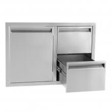 BBQGuys.com Aspen Series 30-Inch Stainless Steel Access Door & Double Drawer Combo