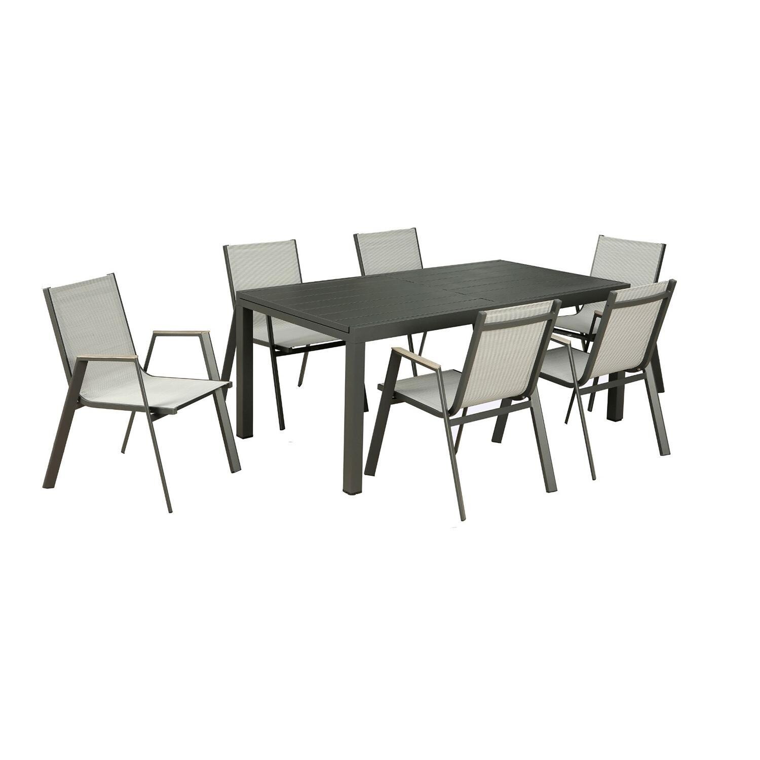 Lakeview Outdoor Designs Amite 7 Piece Aluminum Patio Dining Set - Full Set thumbnail