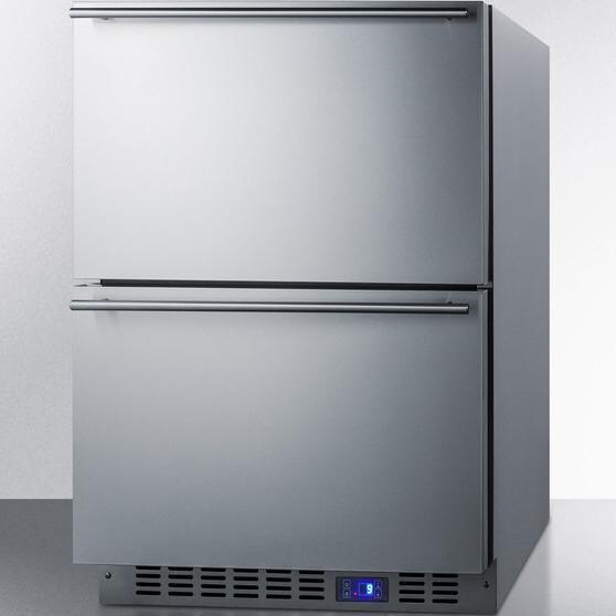 Summit Classic 3.5 Cu. Ft. Double Drawer Freezer - Right Angle View thumbnail