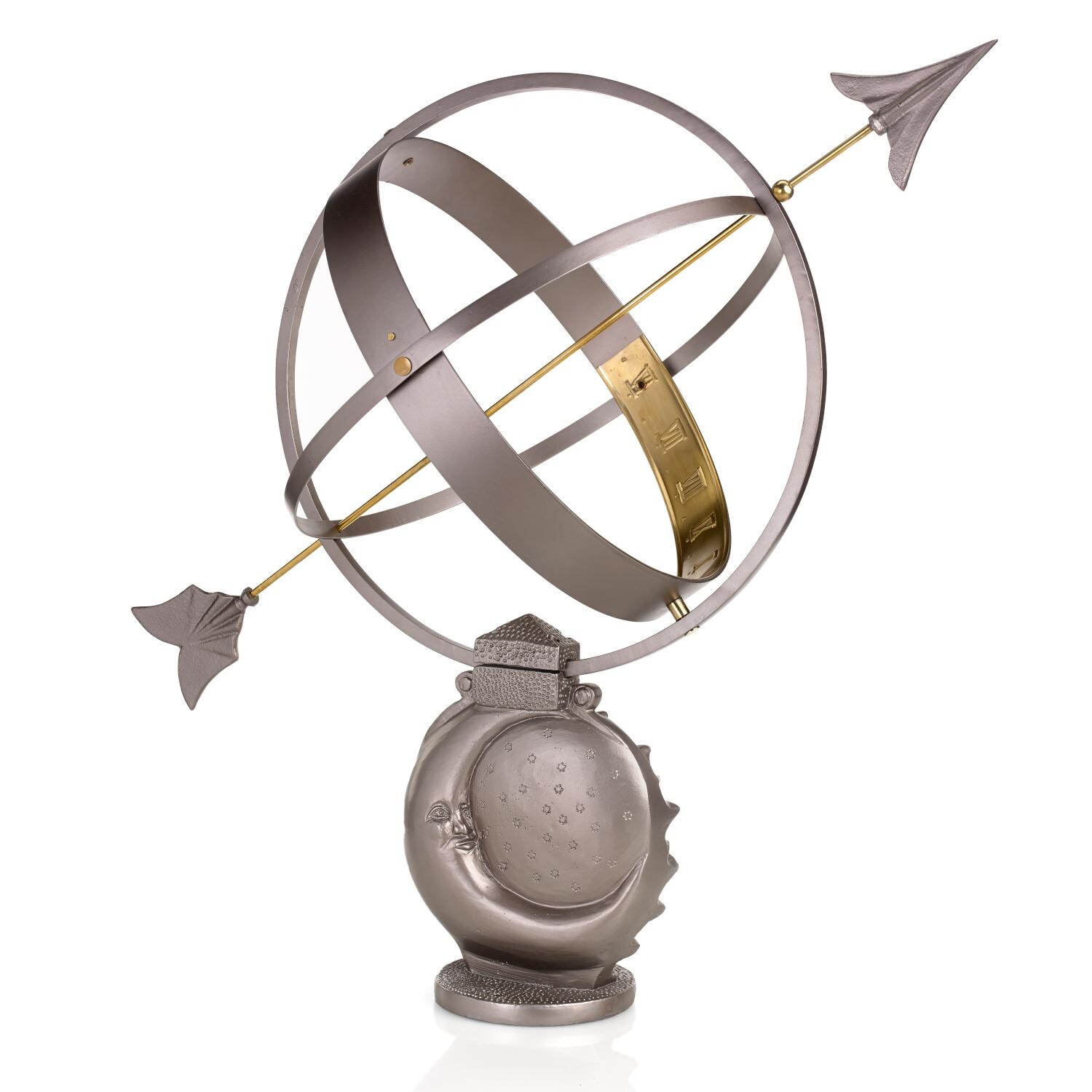 Sun and Moon Armillary Sundial By Good Directions - Moon Detail thumbnail