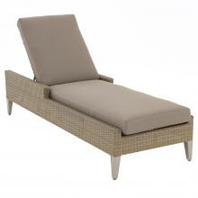 Lafitte Wicker Patio Chaise Lounge W/ Sunbrella Canvas Taupe Cushion By Lakeview Outdoor Designs