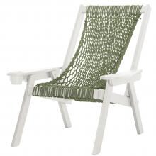 Pawleys Island Coastal DuraCord Patio Rope Chair - Meadow - White Frame image