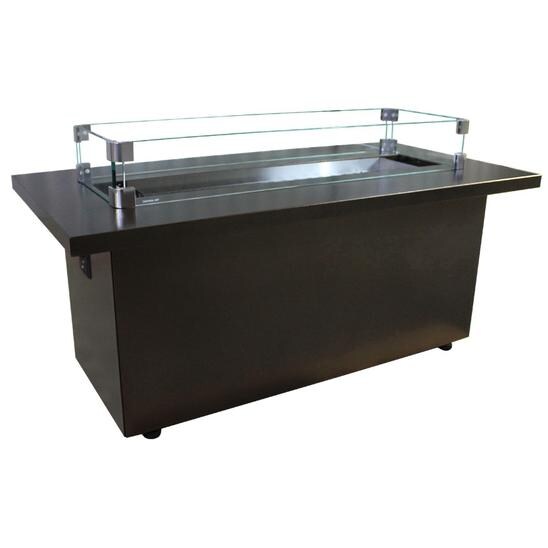 Firegear Key West Gas Fire Pit Coffee Table With Bronze Tabletop - Close-Up thumbnail