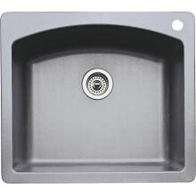 Blanco Diamond 25 X 22 Silgranit II Single Bowl Dual Mount Sink - Metallic Gray - 440209 image