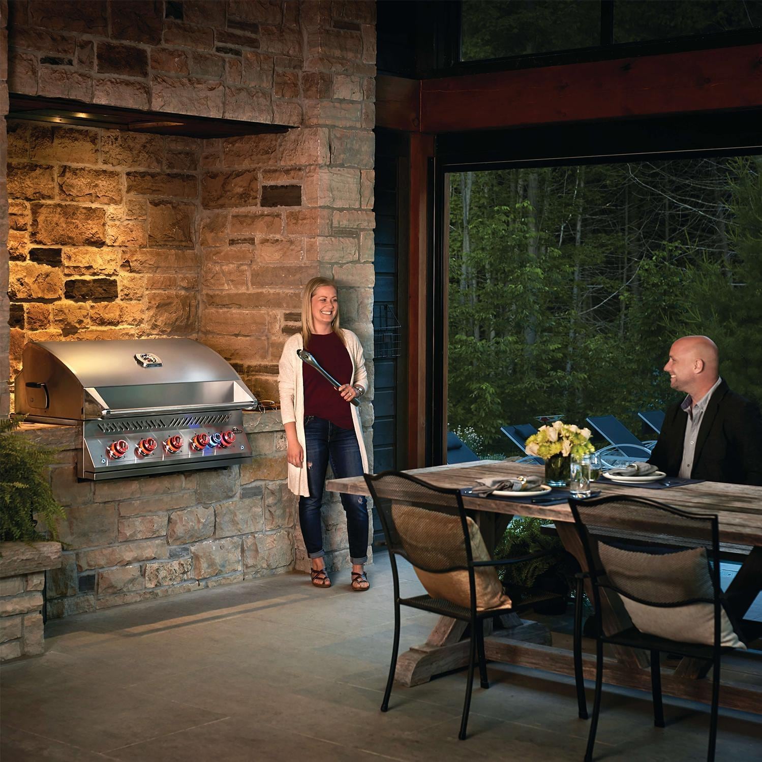 Napoleon BIG38RBNSS Built-In 700 Series 38-Inch Natural Gas Grill with Infrared Rear Burner & Rotisserie Kit - Ready to Grill thumbnail