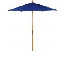 Oxford Garden 6 Ft. Octagonal Hardwood Patio Market Umbrella W/ Push Lift - Sunbrella Canvas Navy image