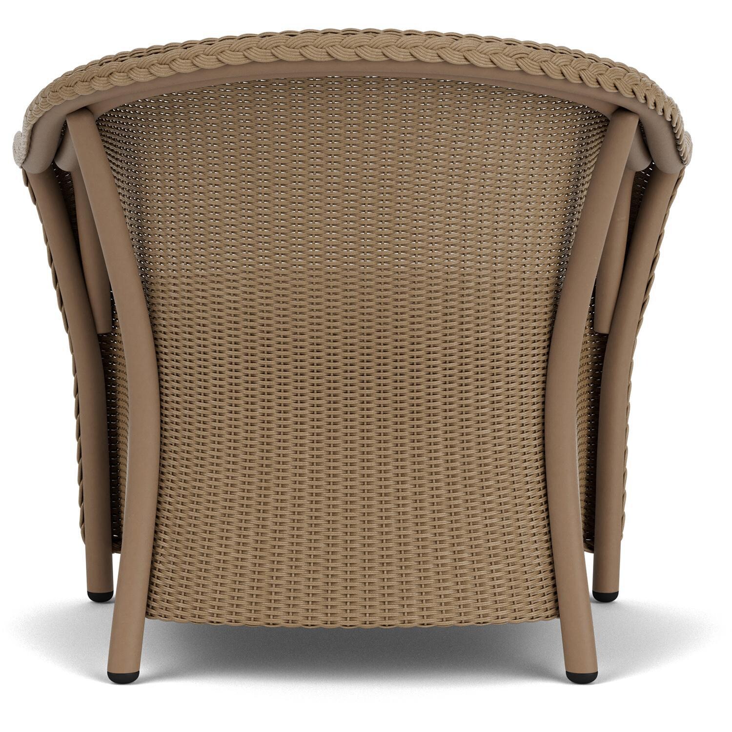 Lloyd Flanders Reflections 4-Piece Seating Set W/ Ottoman & End Table in Fawn Finish - Lounge Chair Back thumbnail