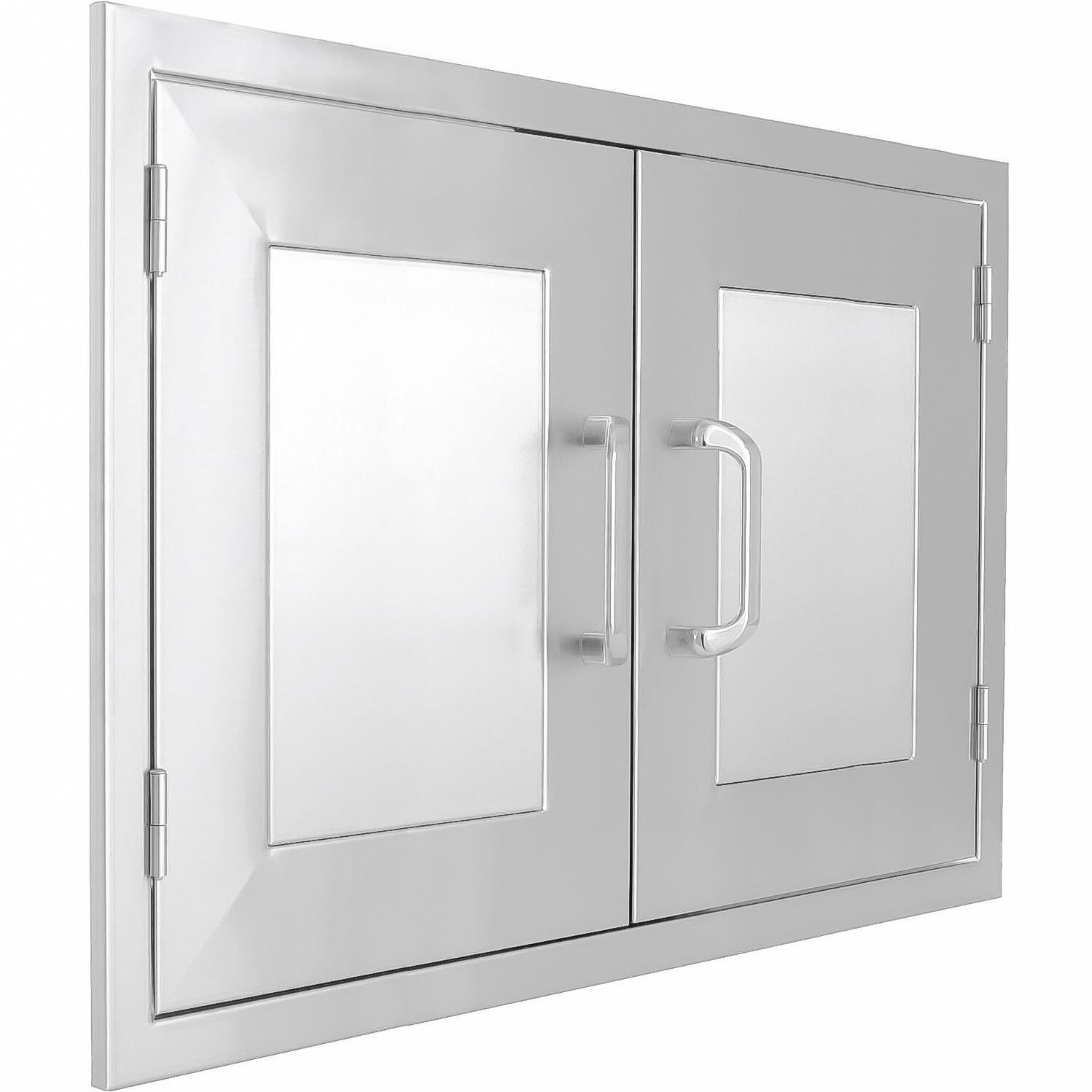 BBQGuys.com Kingston Panel Series Double Access Door - Angled View  thumbnail