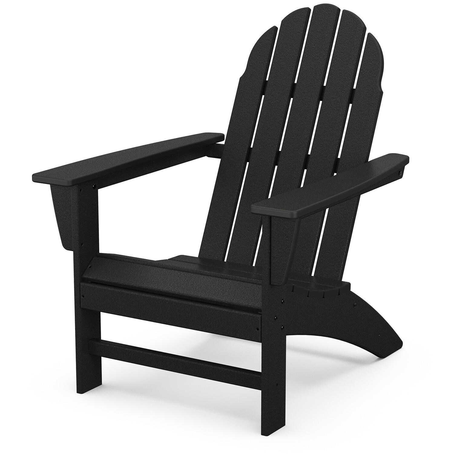 Vineyard Recycled Plastic Adirondack in Black by POLYWOOD