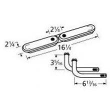 Stainless Steel Oval Twin, Centered, 2.25 Inch Offset Burner 11512-76512 image