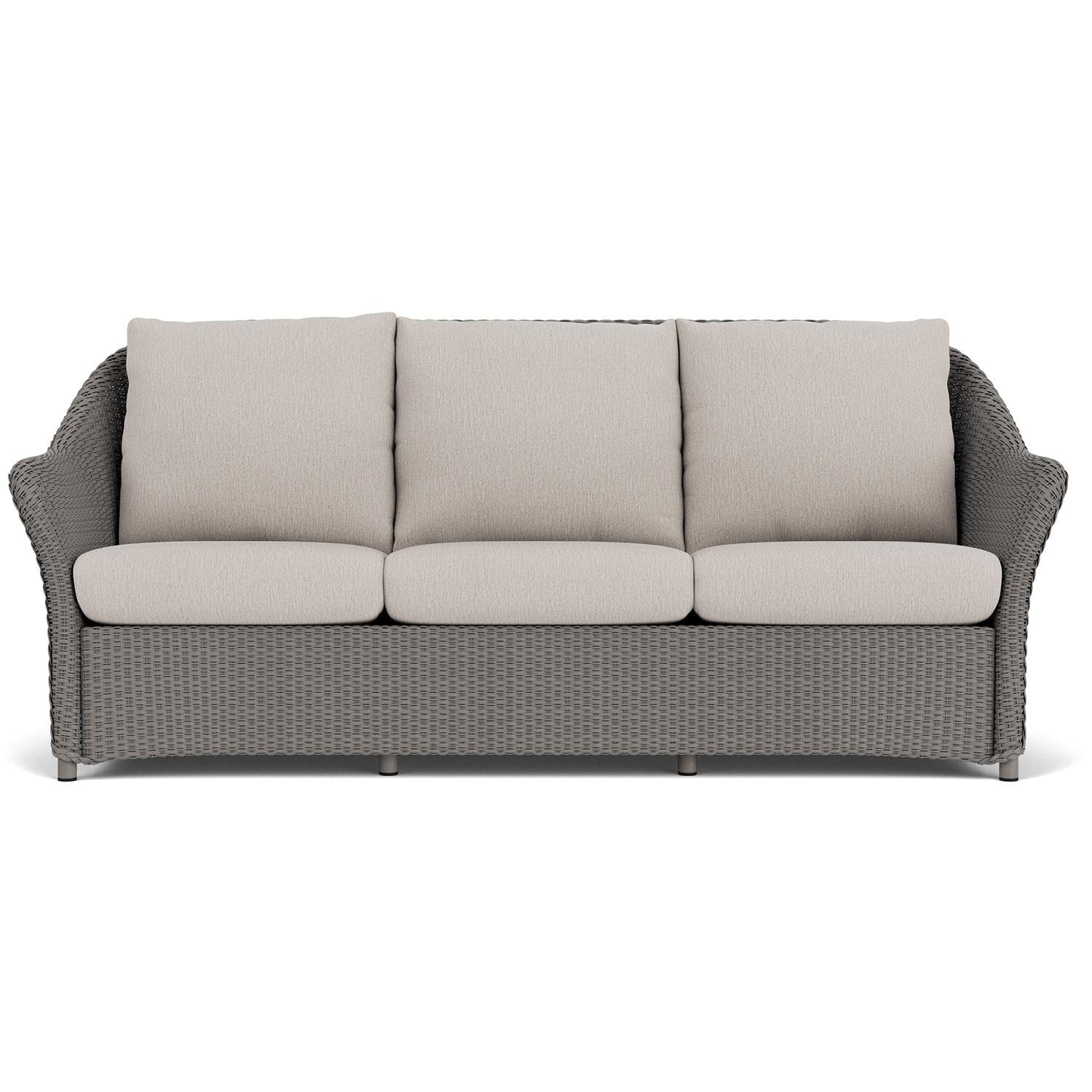 Weekend Retreat Lloyd Loom Sofa in Pewter/Remy Cloud by Lloyd Flanders
